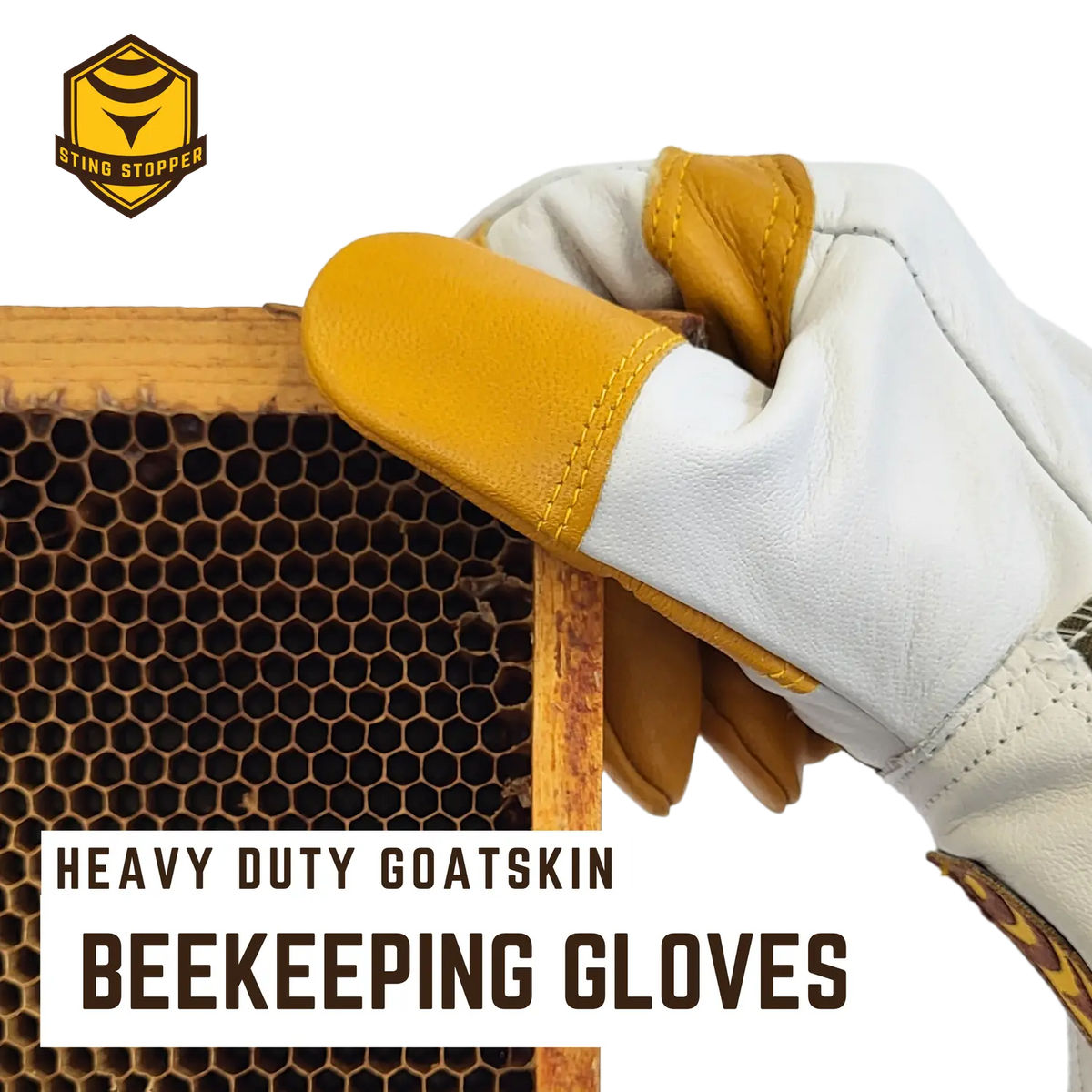 Heavy Duty Goat Skin Beekeeping Gloves Sting Stopper