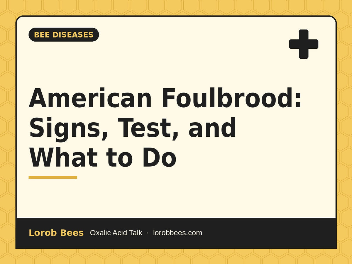 American Foulbrood: Signs, Test, and What to Do – Lorob Bees Oxalic Acid Talk