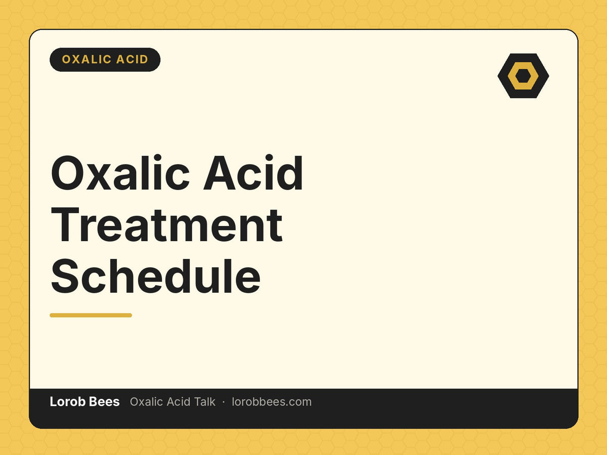 Oxalic Acid Treatment Schedule – Lorob Bees Oxalic Acid Talk