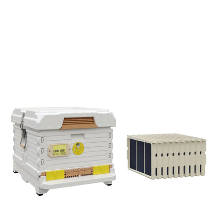 Ergo PLUS White Single Brood Box Beehive Set Apimaye-USA