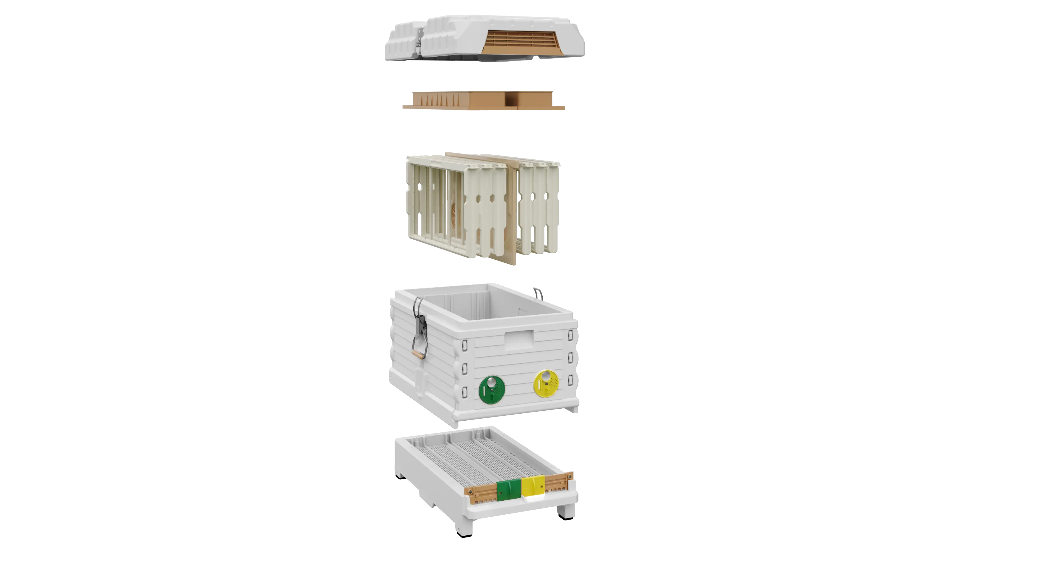 7 Frame NUC White Bee Hive Set Apimaye-USA