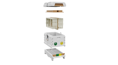 7 Frame NUC White Bee Hive Set Apimaye-USA