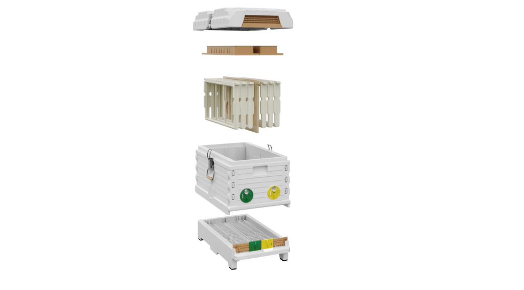 7 Frame NUC White Bee Hive Set Apimaye-USA