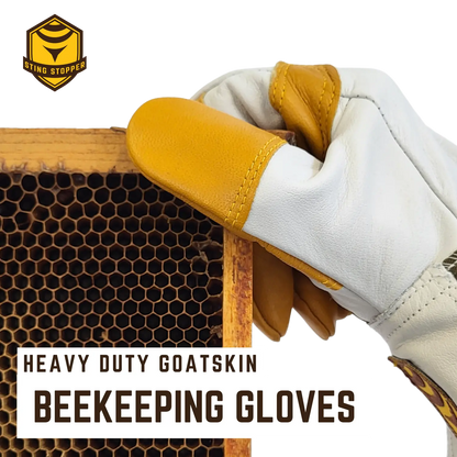 Heavy Duty Goat Skin Beekeeping Gloves Sting Stopper