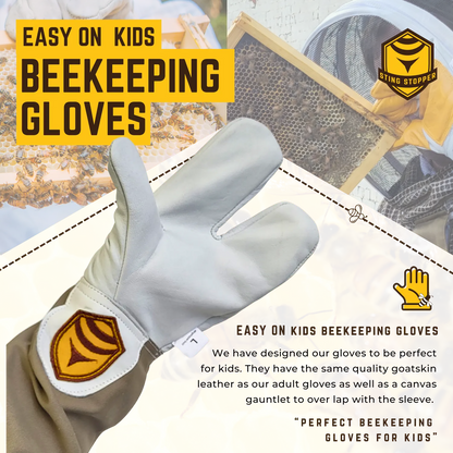Kids Beekeeping Gloves Sting Stopper
