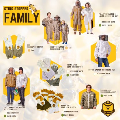 Kids Beekeeping Gloves Sting Stopper