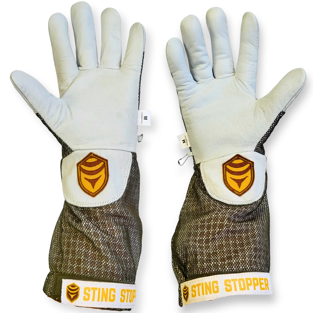 Ventilated Goat Skin Beekeeping Gloves Sting Stopper