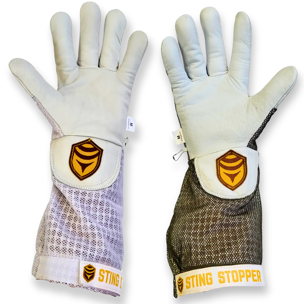 Ventilated Goat Skin Beekeeping Gloves Sting Stopper