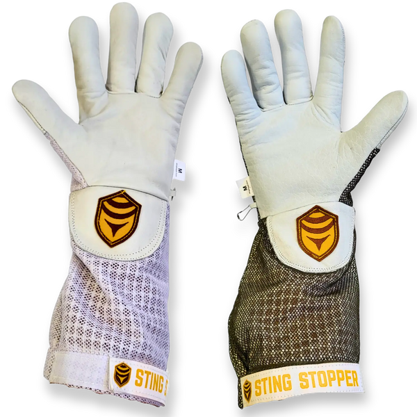 Ventilated Goat Skin Beekeeping Gloves Sting Stopper