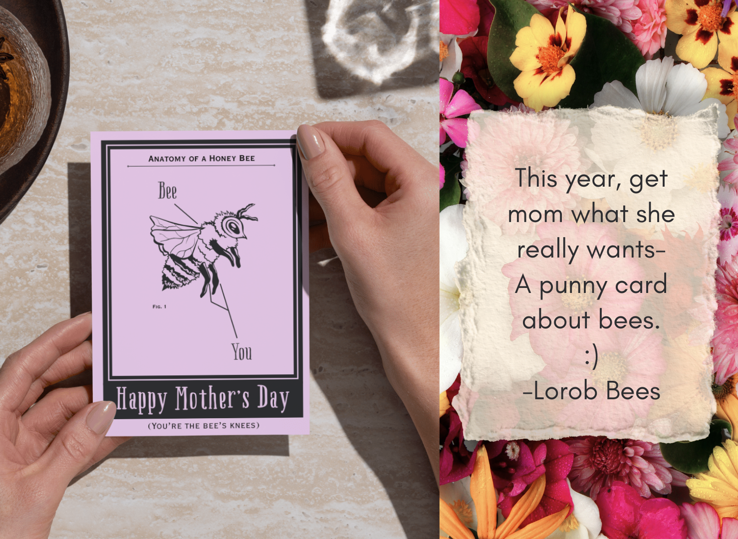 Printable Mother's Day Card - Bee Edition