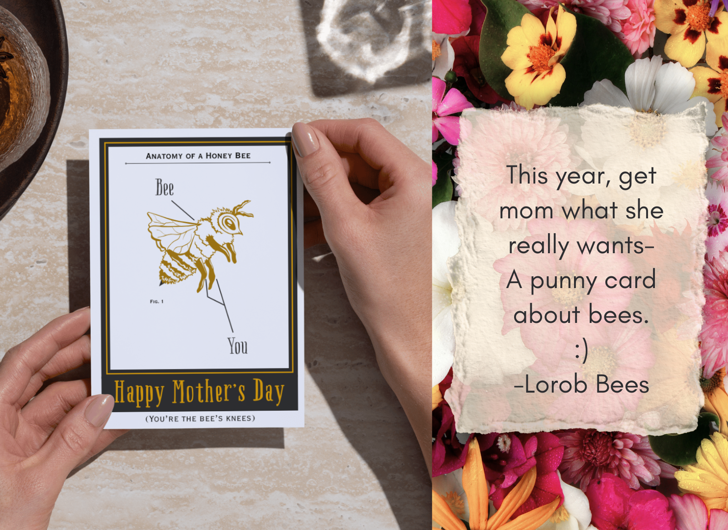 Printable Mother's Day Card - Bee Edition