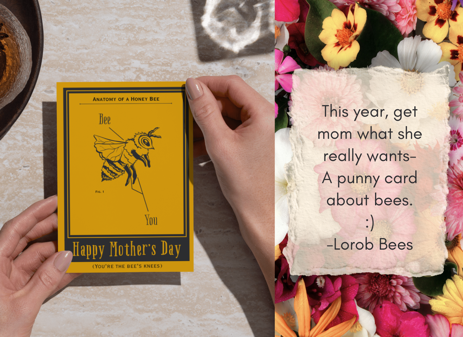 Printable Mother's Day Card - Bee Edition