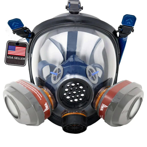 PD-101 Full-Face Industrial Air Purifying Respirator (APR) with Organic Vapor and Particulate Protection Lorob Bees LLC